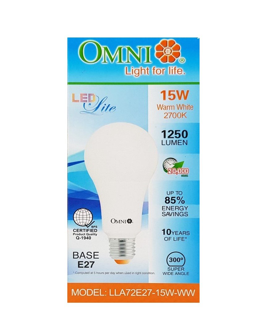 Omni Led Lite A72 15W Warm White AHPI