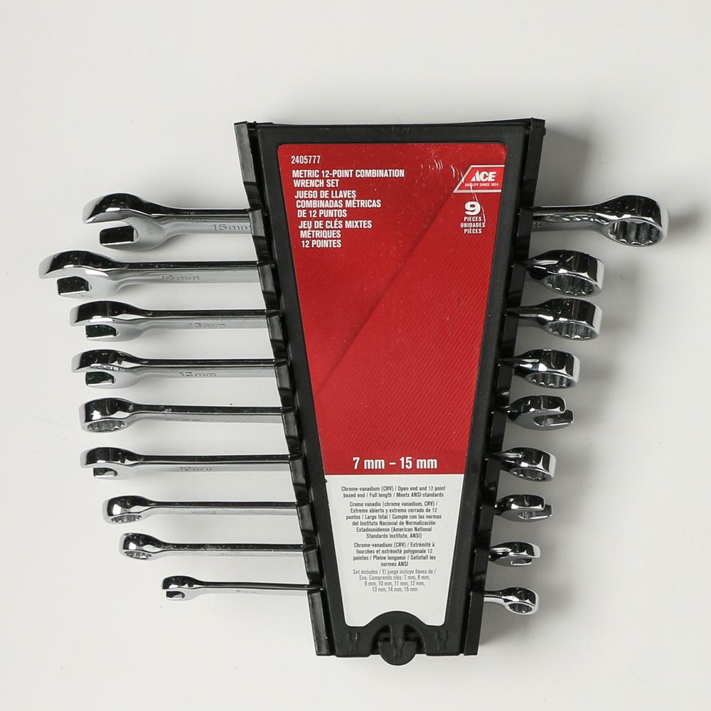 Ace 9 pc Combination Wrench Set AHPI