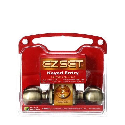 EZ-set Keyed Entry Door Lock Set EZ100TBAUS5