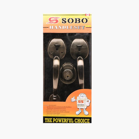 SOBO Entrance Handle Door Lock Set (Antique Brass)