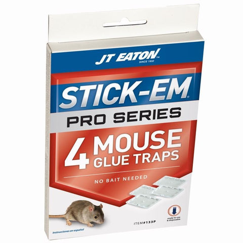 JT EATON STICK-EM PRO SERIES MOUSE GLUE TRAP 4PK