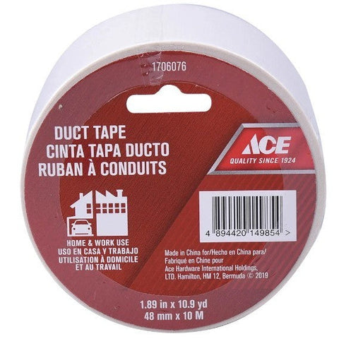 ACE DUCT TAPE 48MMX10M(1.89INX10.9YD)WHITE