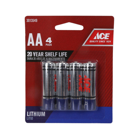 ACE AA LITHIUM BATTERY 4/PK 60/CS