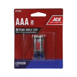 ACE AAA LITHIUM BATTERY 2/PK 60/CS