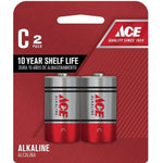 ACE ALKALINE BATTERY C 2PK