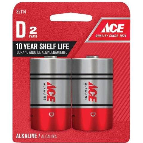 ACE Alkaline Battery D 2 pack