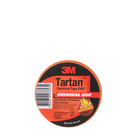 3M Tartan Electrical Tape EVAT 19mm x 16m - Orange