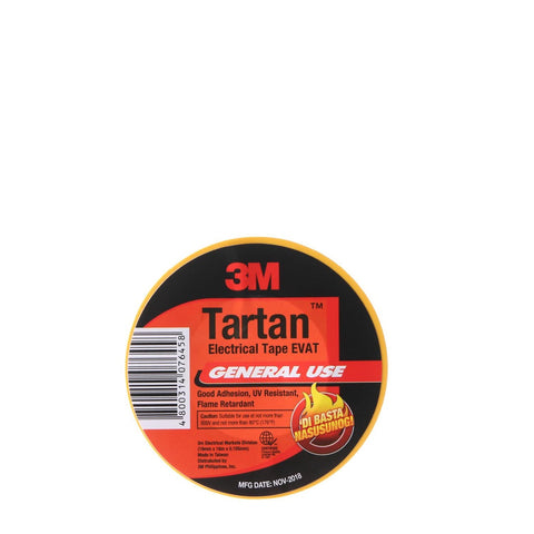 3M Tartan Electrical Tape EVAT 19mm x 16m - Yellow