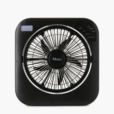 Akari Rechargeable 12in. Bluetooth Box Fan ARBF-5513MB