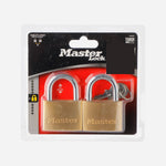 Master Lock 2-Piece Keyed Alike Brass Padlock 50mm 1903T