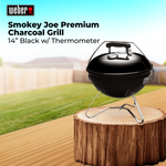 Smokey Joe Charcoal Grill Premium 14 Inches w/ Thermometer