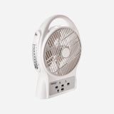 Firefly Oscillating 3-Speed Fan with USB Mobile Phone Charger & 24 LED Desk Lamp 8in.