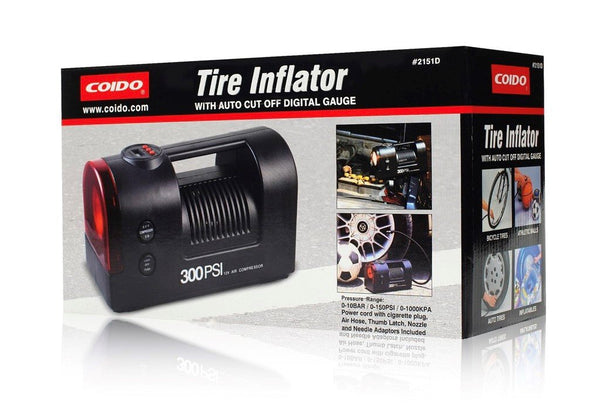 COIDO TIRE INFLATOR WITH LIGHT DC 12V 300 PSI AIR COMPRESSOR. -  Miscellaneous - Jurupa Valley, California, Facebook Marketplace